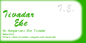 tivadar eke business card